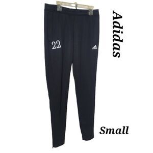 Adidas Men's Joggers Small Black Climacool Trio Zippered Tapered Pants No. 22